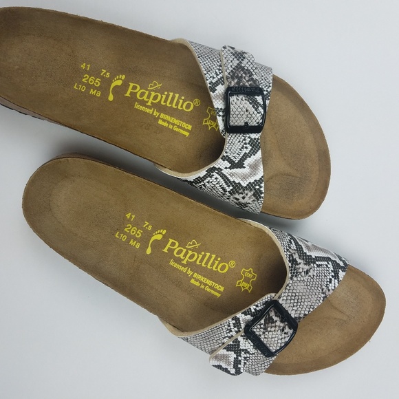 Birkenstock Shoes - Birkenstock Papillio Leather Animal Print Sandals